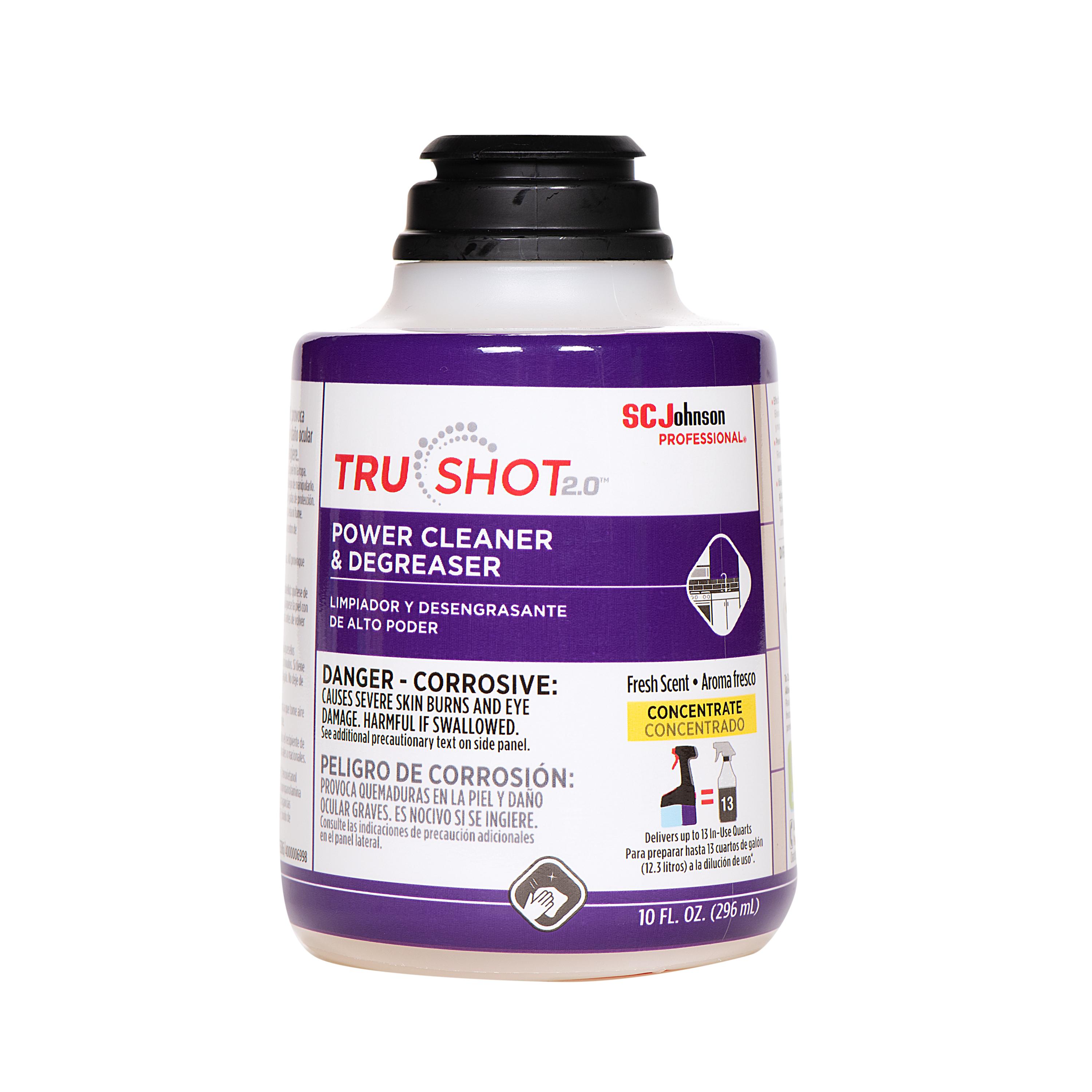 TruShot 2.0® Power Fruity Floral Cleaner & Degreaser 10 FLOZ Multi Surface Alkaline Concentrate 4/Case