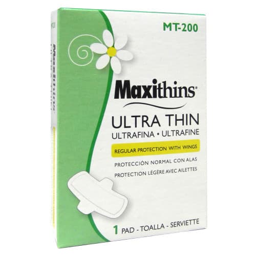 Maxithins® #4 Pad White With Wings 200/Case