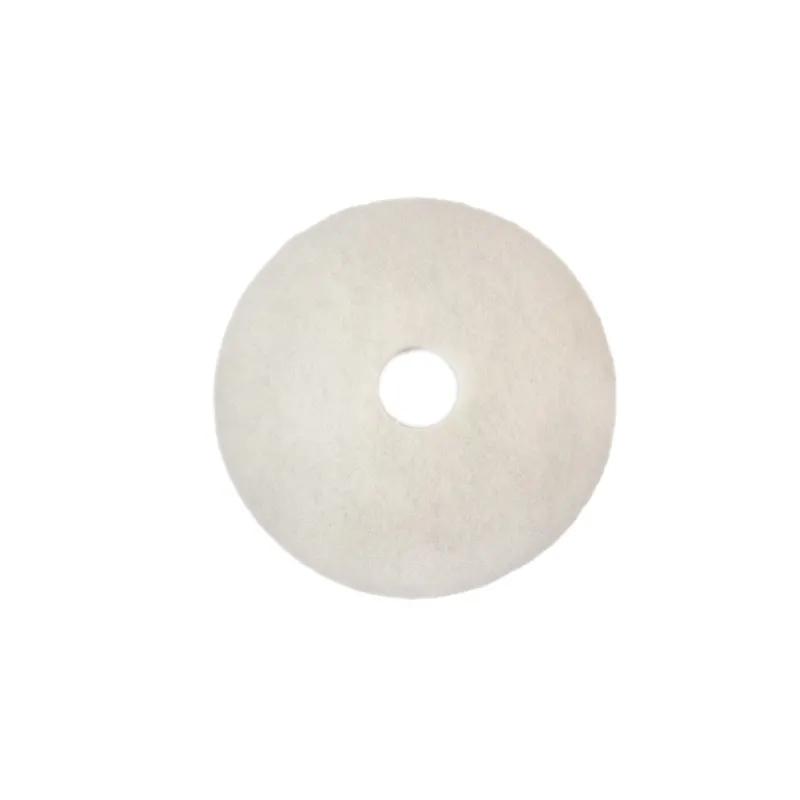 3M™ 4100 Scrubbing Pad 20X1 IN White Non-Woven Polyester Fiber 175-600 RPM Center Hole 5/Case