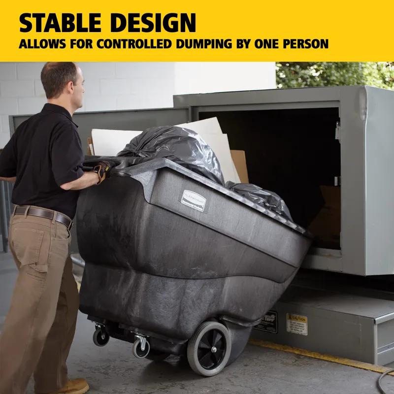 Utility Tilt Truck 64.5X30.25X38 IN 0.75 Cubic Yard 600 LB Black Structural Foam 1/Each