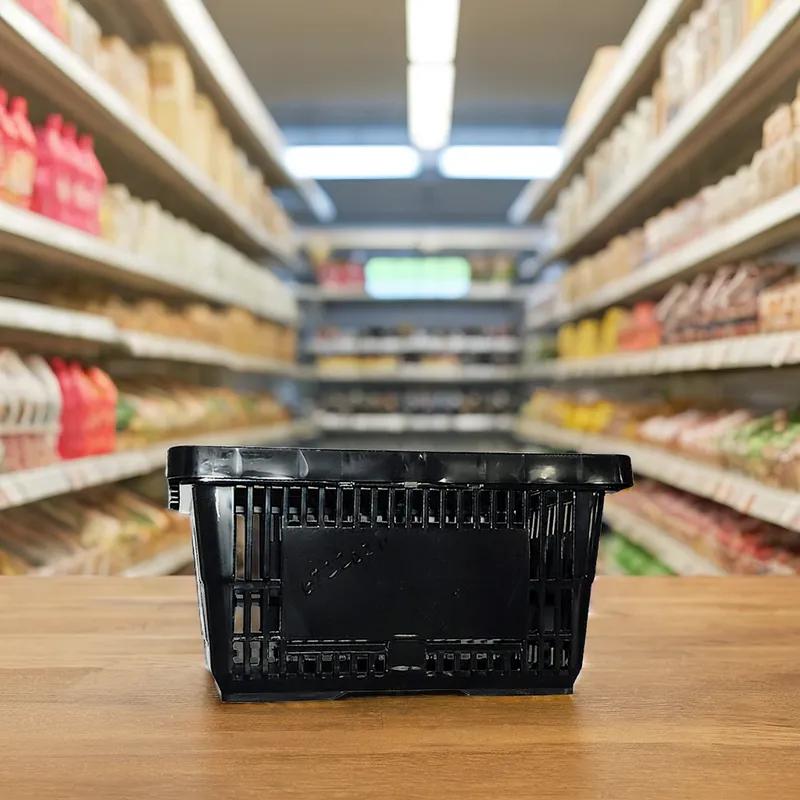 Shopping Basket Black No Logo Handheld 6 Gallon 12/Case