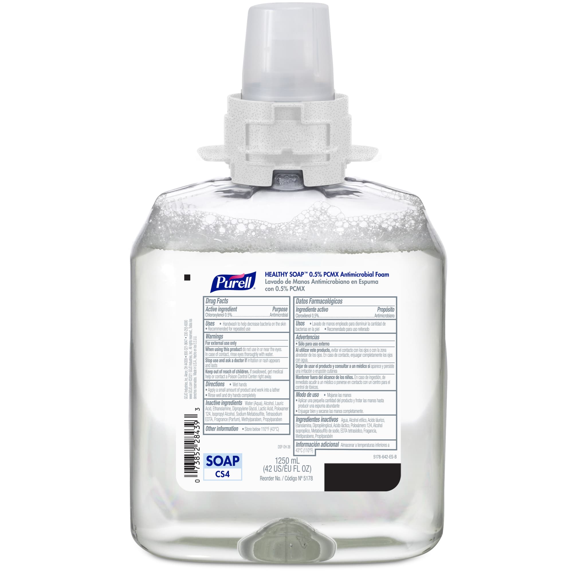 Purell® Hand Soap 1250 mL 4.94X3.89X8.48 IN Floral Antimicrobial 0.5% PCMX 4/Case
