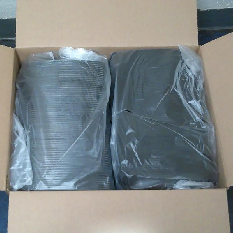 Take-Out Container Base Medium (MED) 9X6 IN PP Black Rectangle Microwave Safe 252/Case