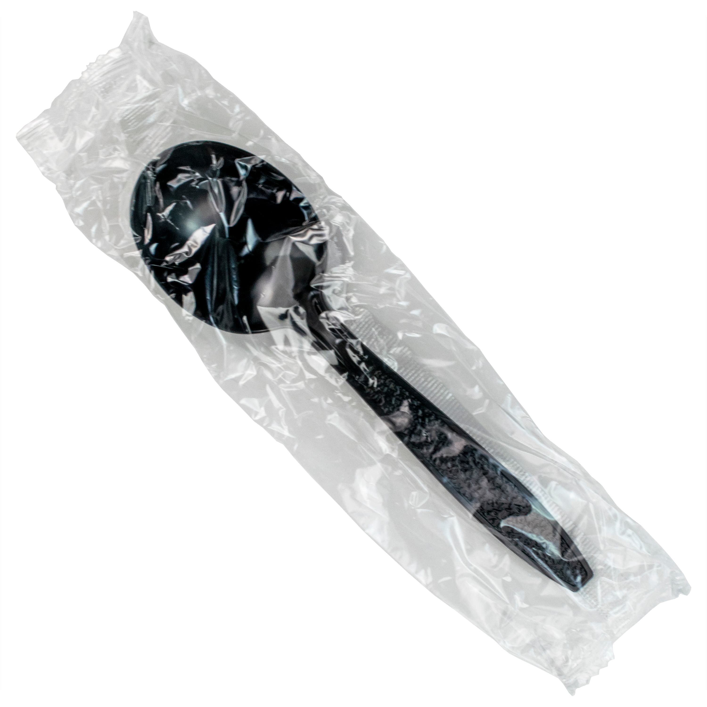 Soup Spoon PS Black Heavy Duty Individually Wrapped 1000/Case
