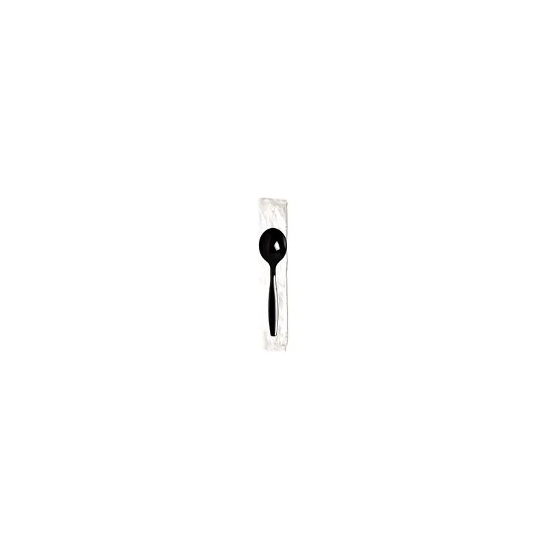 Soup Spoon PS Black Heavy Duty Individually Wrapped 1000/Case