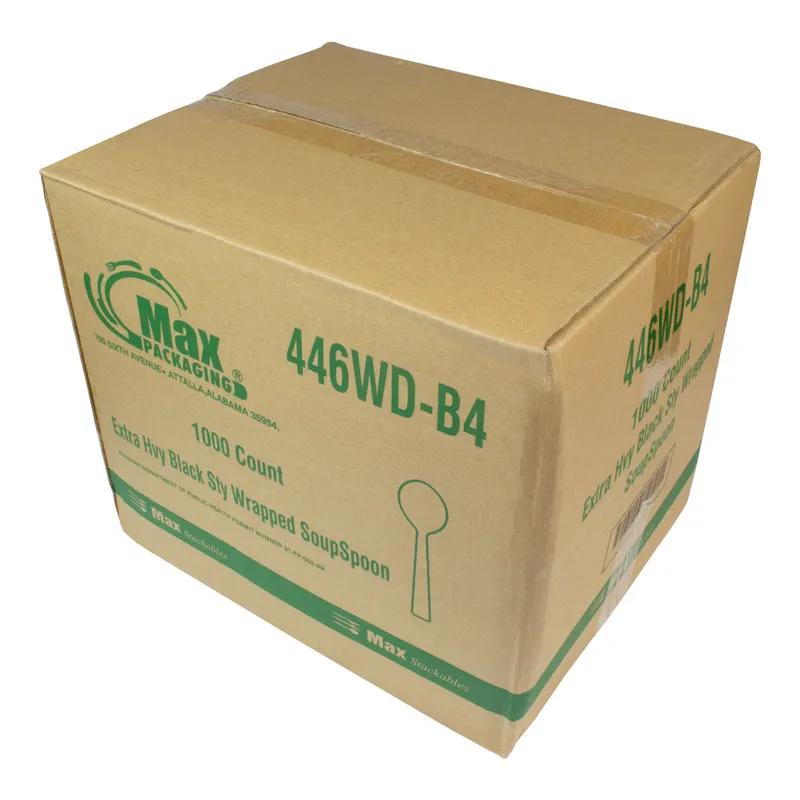 Soup Spoon PS Black Heavy Duty Individually Wrapped 1000/Case
