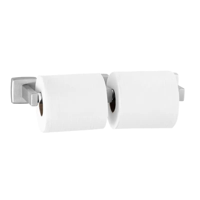 Toilet Paper Dispenser Stainless Steel Surface Mount Polished Standard 2-Roll 1/Each