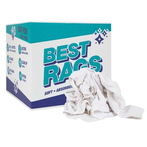 HOSPECO® Clean Up Towel Rag 10 LB Medium (MED) Cotton White Rectangle 1/Case