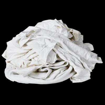 T-Shirt Rag 25 LB Cotton White Smooth 1/Case