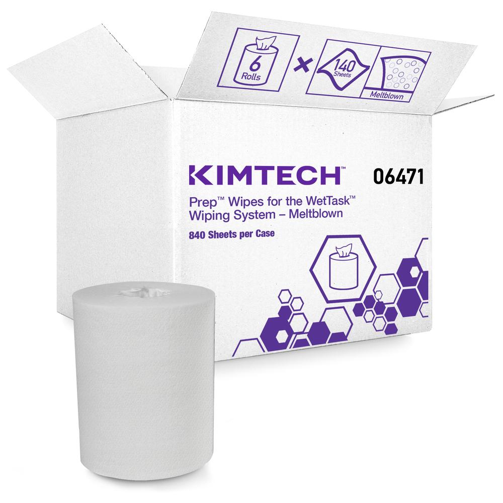 Kimtech™ Prep Cleaning Wipe 12X6 IN White Centerpull Refill Bleach Disinfectants Sanitizers 540/Case