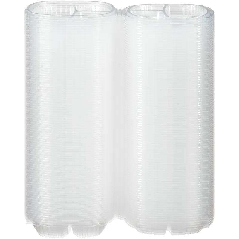 Take-Out Container Hinged With Dome Lid 9X9 IN 3 Compartment PP Clear Square 180/Case
