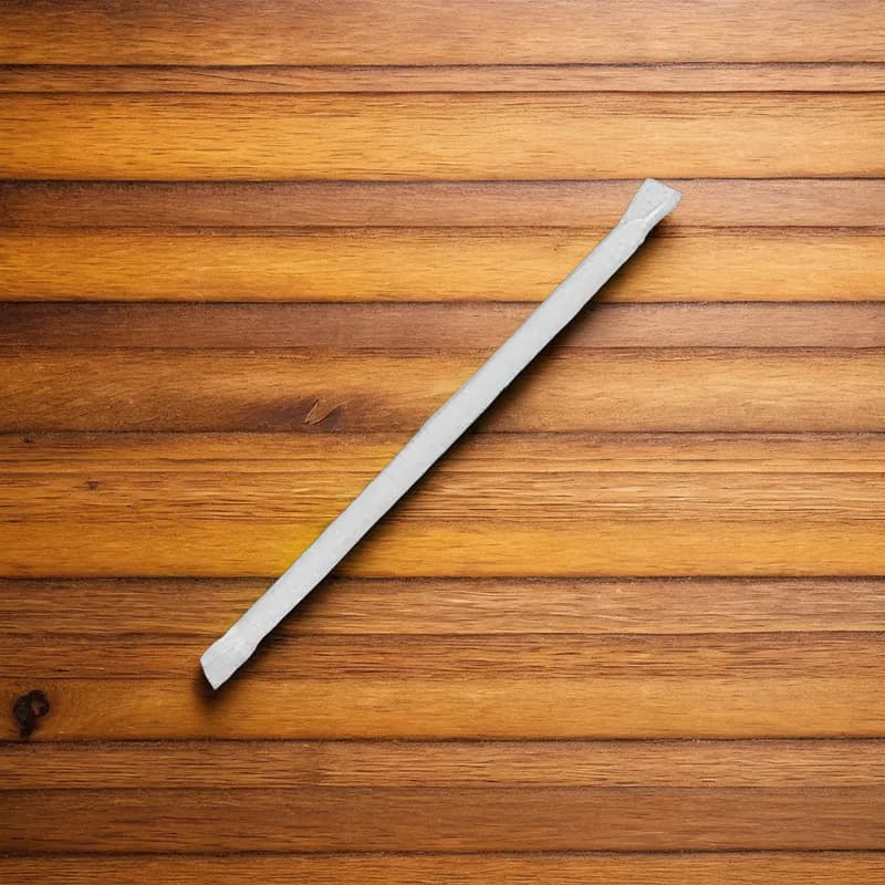 Victoria Bay Giant Straw 7.75 IN Paper White Wrapped 300 Count/Pack 12 Packs/Case 3600 Count/Case