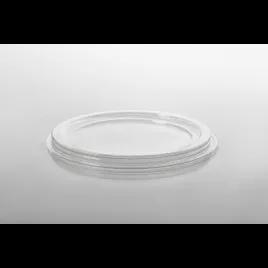 Lid Flat 9.38X0.64 IN 5 Compartment PET Clear Round For Compartment Tray Unhinged 240/Case
