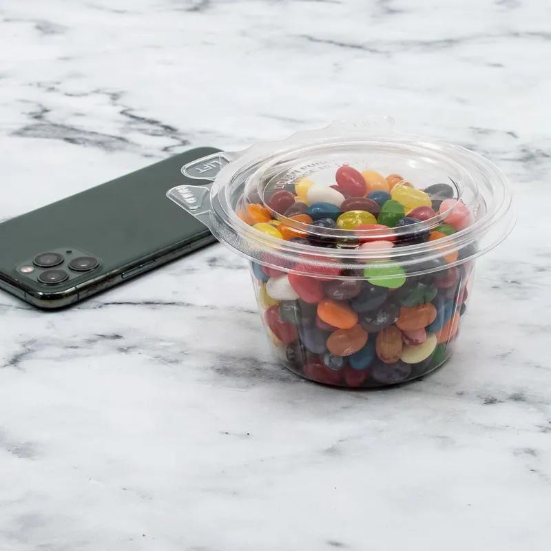 Dart® Safeseal™ Snack Deli Container Hinged With Flat Lid 8 OZ PET Clear 68 Count/Pack 4 Packs/Case 272 Count/Case