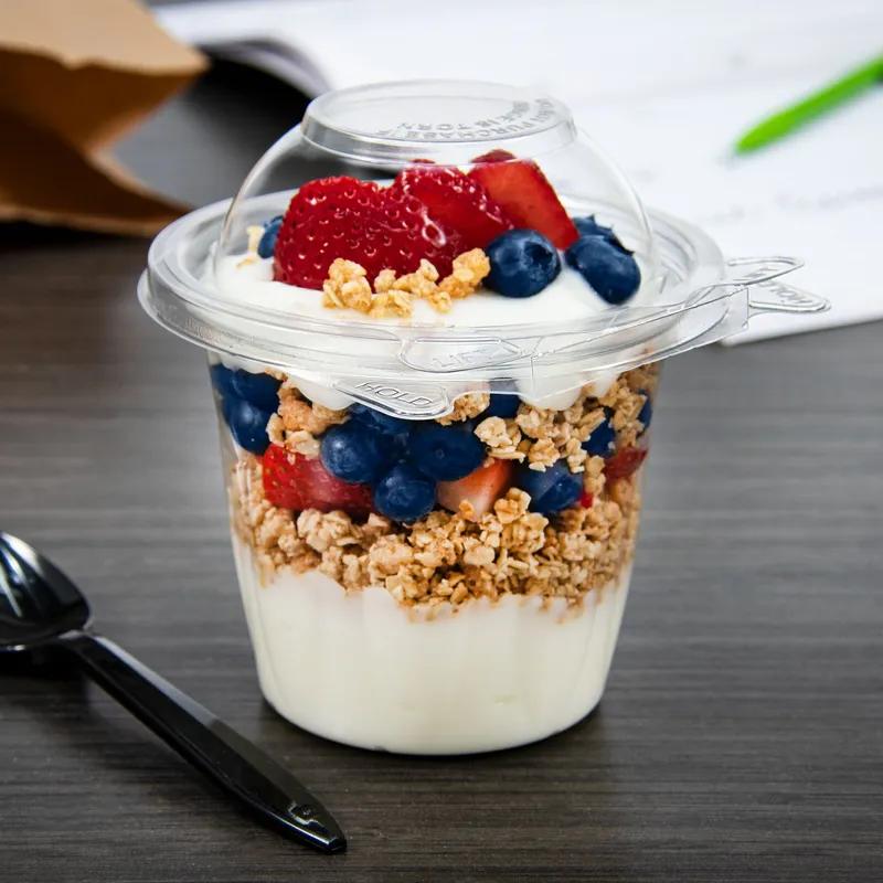 Dart® Safeseal™ Snack Cold Deli Container Base & Lid Combo 12 OZ PET Clear 64 Count/Bag 4 Bags/Case 256 Count/Case