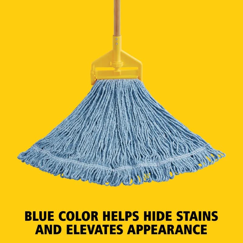 Mop Head Large (LG) 24 OZ Blue Cotton Synthetic Blend 1IN Headband 1/Each