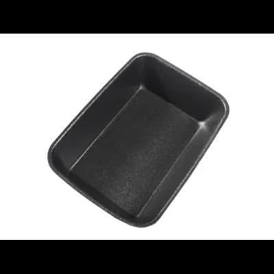 42P Meat Tray 8.25X5.375X1.75 IN Polystyrene Foam Black Rectangle 400/Case