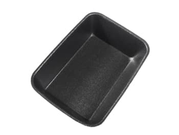 42P Meat Tray 8.25X5.375X1.75 IN Polystyrene Foam Black Rectangle 400/Case
