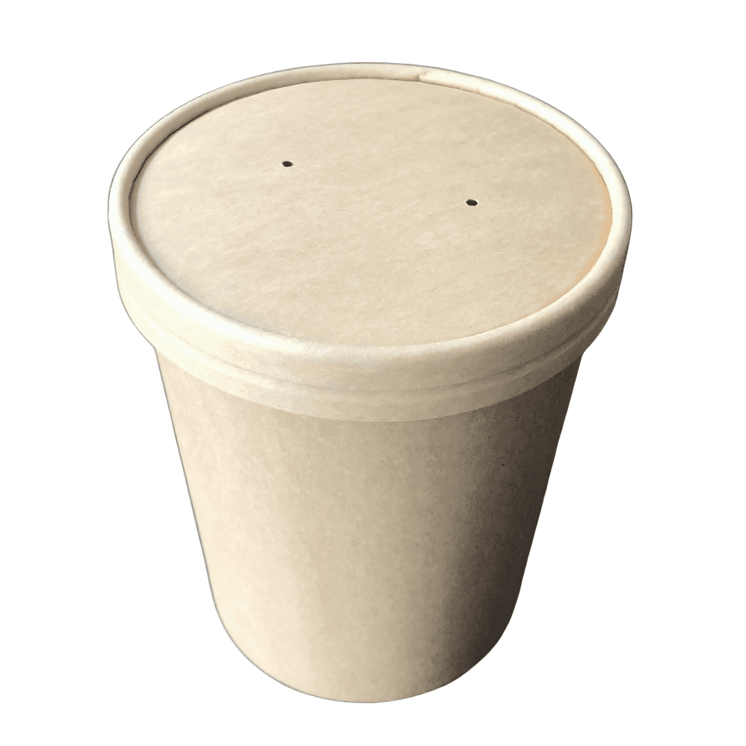 Victoria Bay Food Container Base & Lid Combo 32 OZ Paperboard Kraft Vented 250/Case