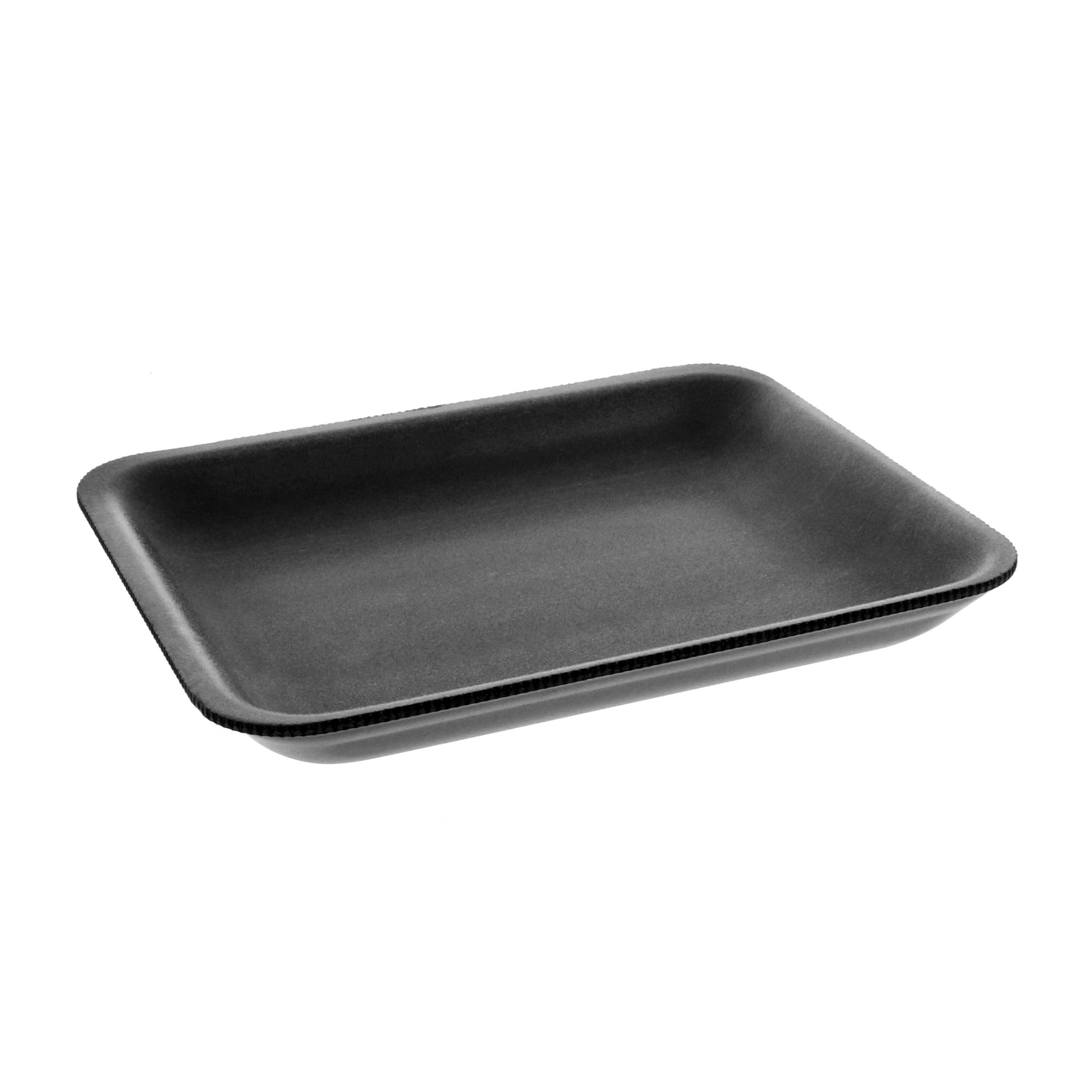 4P Processor Tray 9.25X7.25X1.3 IN Polystyrene Foam Black Rectangle Heavy 300/Case