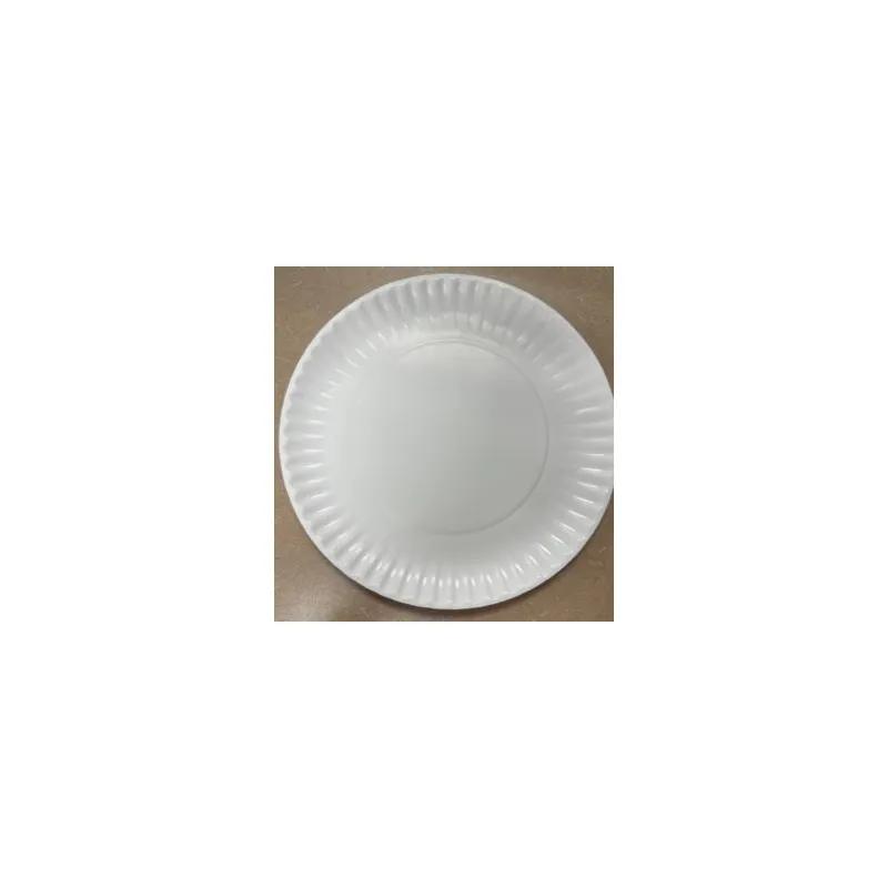Plate 9 IN Clay-Coated Paperboard White Round 1000/Case
