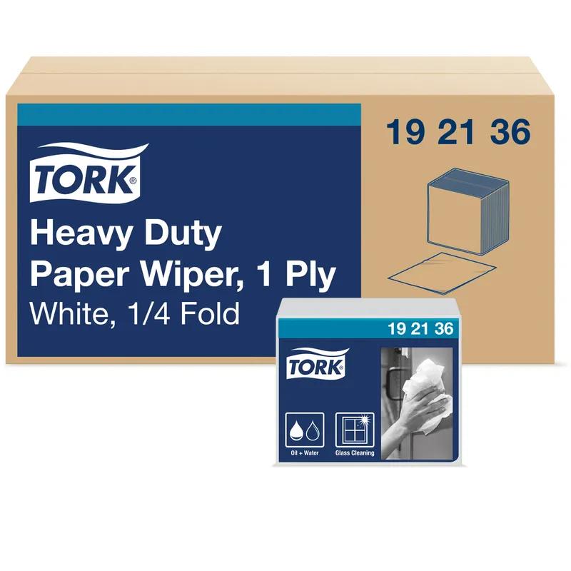 Tork Cleaning Wipe 13X12.5 IN Heavy Duty 1 Paper White 1/4 Fold Refill 56 Count/Pack 16 Packs/Case 896 Count/Case