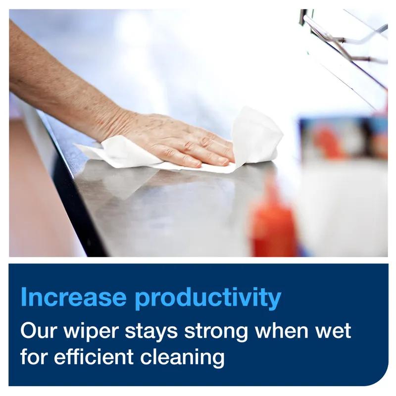 Tork Cleaning Wipe 13X12.5 IN Heavy Duty 1 Paper White 1/4 Fold Refill 56 Count/Pack 16 Packs/Case 896 Count/Case