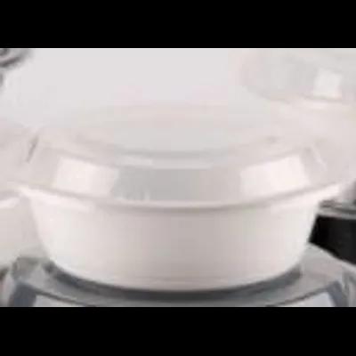 Take-Out Container Base & Lid Combo Medium (MED) 24 OZ Plastic White Round Microwave Safe 150/Case