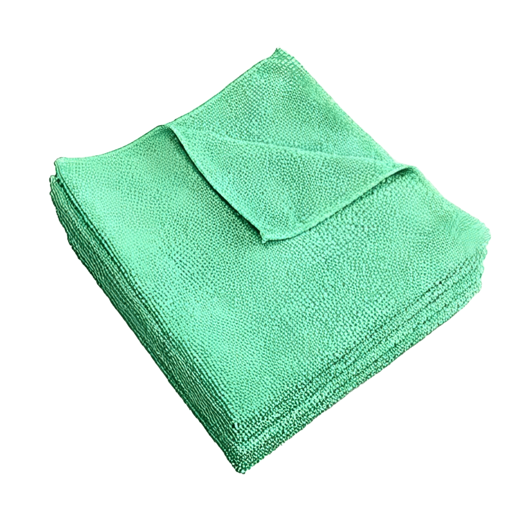 Cleaning Towel 16X16 IN Microfiber Green 1/Dozen