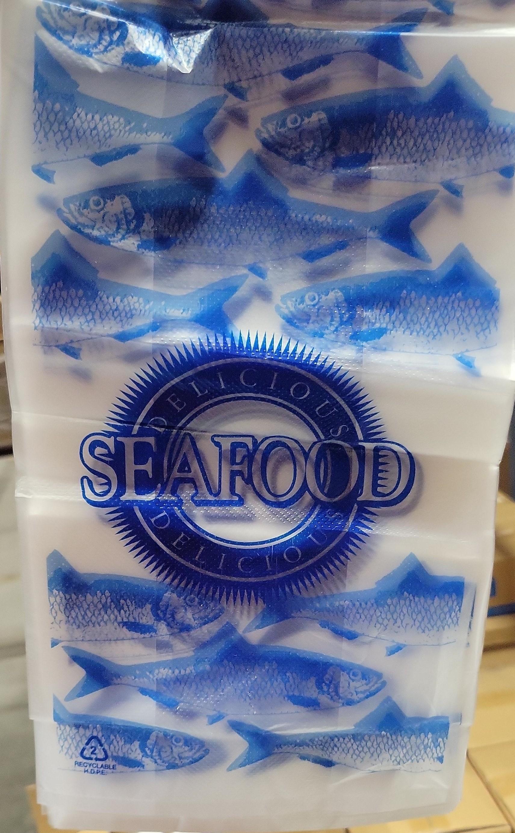 Bag 7X4X14 IN LDPE Clear Delicious Seafood Header Gusset 1000/Case