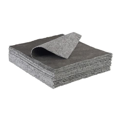TaskBrand® Absorbent Pad 15X18 IN Gray Hvywht Polypropylene (PP) For Water & Oil Based Spills Industrial 100/Bundle