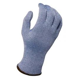 Food Service Gloves Medium (MED) Blue 13g HDPE Continuous Knit 120 Count/Case