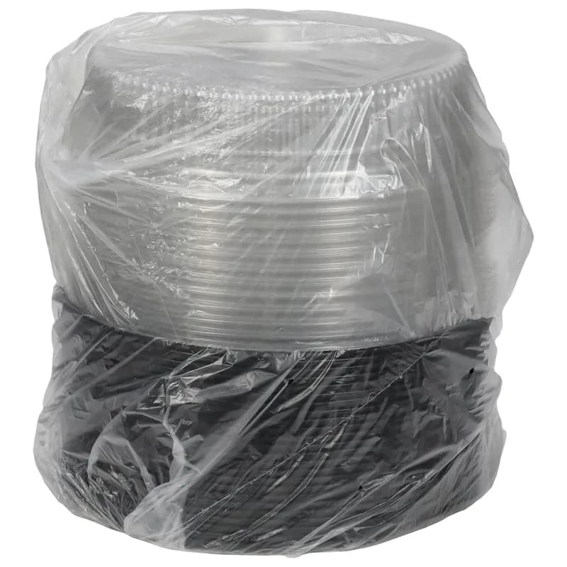 Cake Cupcake Container & Lid Combo With Dome Lid 12 CT 17.25X4 IN PET Clear Black Round 25/Case