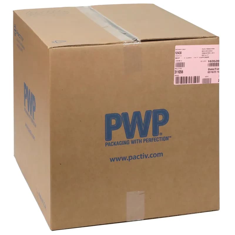 Cake Cupcake Container & Lid Combo With Dome Lid 12 CT 17.25X4 IN PET Clear Black Round 25/Case