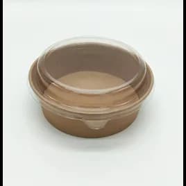 Food Container Base 36 OZ Double Wall Poly-Coated Paper Kraft Round 300/Case