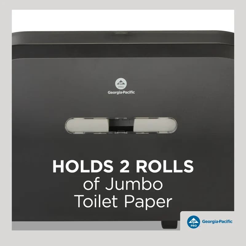 Georgia-Pacific Pro® Toilet Paper Dispenser Wall Mount 2-Roll Side-by-Side Jumbo Jr (JRT) High Capacity 1/Each