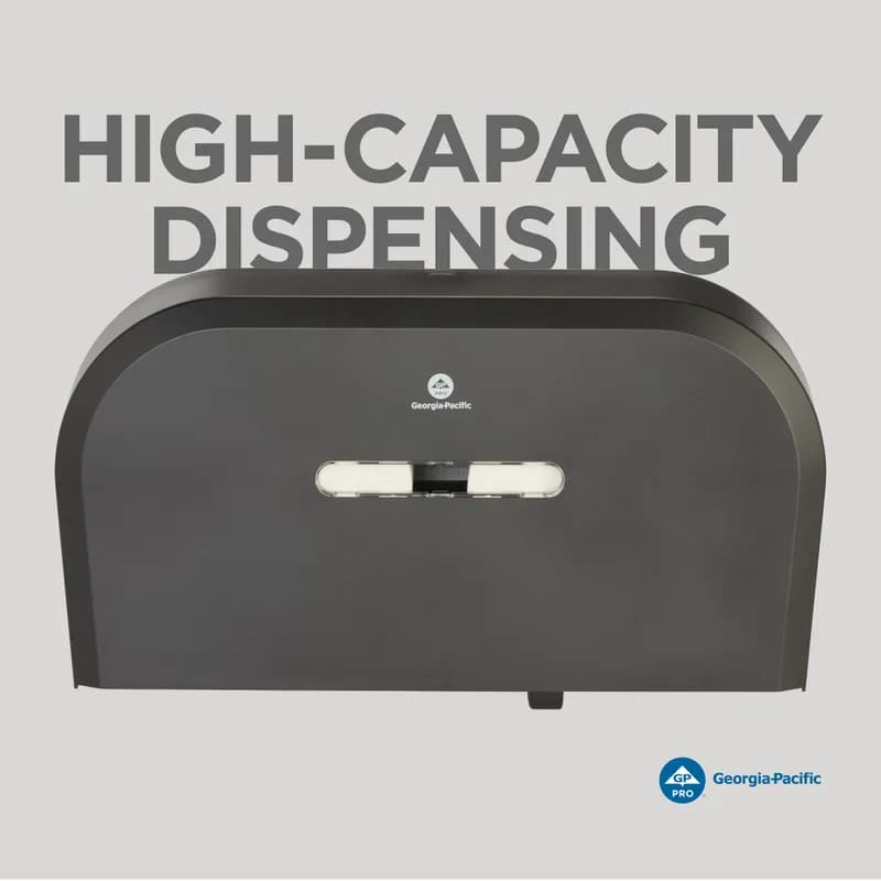 Georgia-Pacific Pro® Toilet Paper Dispenser Wall Mount 2-Roll Side-by-Side Jumbo Jr (JRT) High Capacity 1/Each