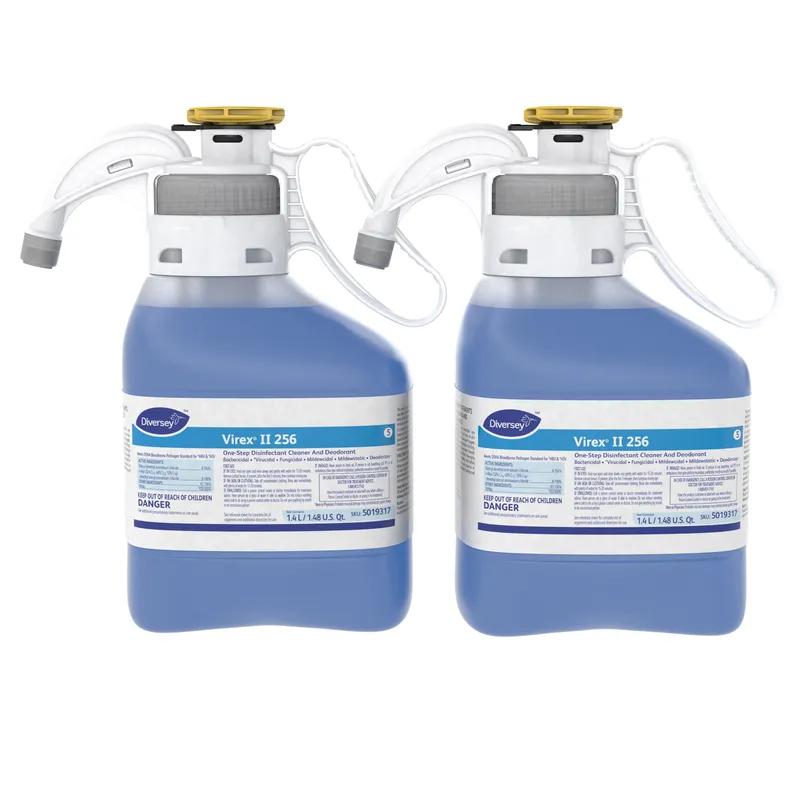 Virex® II 256 Mint One-Step Disinfectant Deodorizer 1.4 L Multi Surface Liquid Concentrate Quat 2/Case