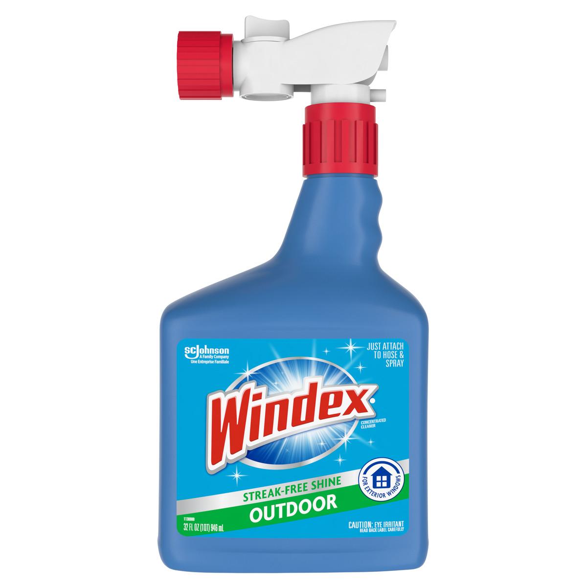 Windex® Glass Cleaner 32 FLOZ Outdoor Glass Streak-free Concentrated 2/Case