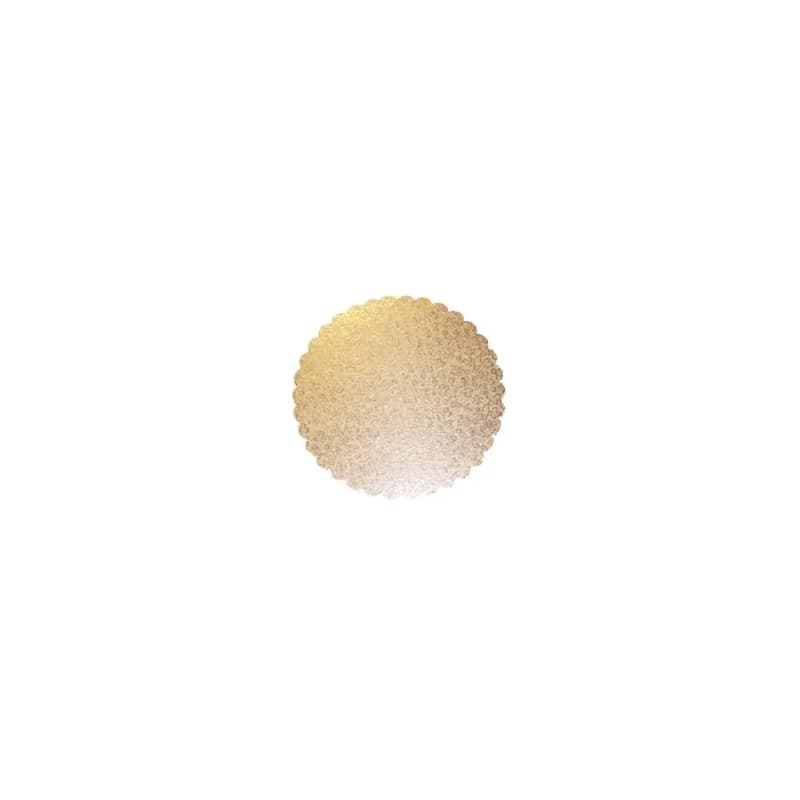 Cake Board 6 IN Gold Circle Scalloped 200/Case