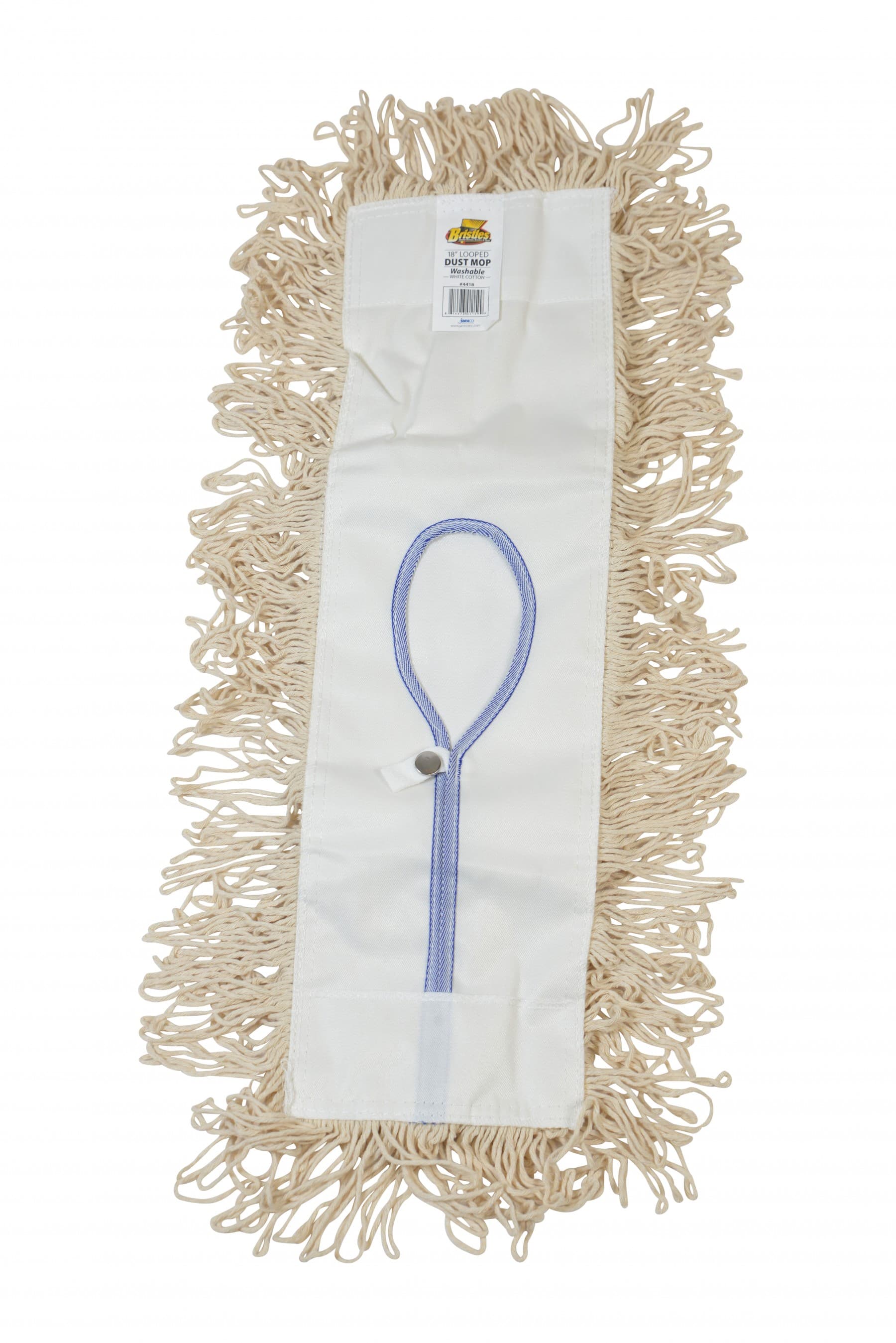 Bristles Dust Mop 18X5 IN Natural Cotton Loop End Launderable 1/Each