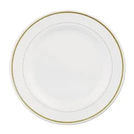 WNA Plate 10.25 IN Plastic White Gold Round 120/Case