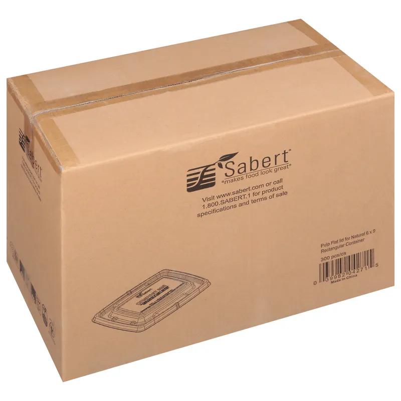 Lid Flat 6X9X0.87 IN Pulp Fiber Kraft Rectangle For Container 300/Case