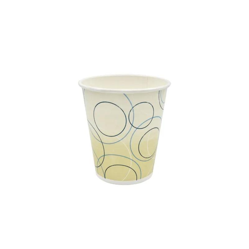 Cold Cup Squat 12 OZ Single Wall Poly-Coated Paper Multicolor Champagne 2000/Case
