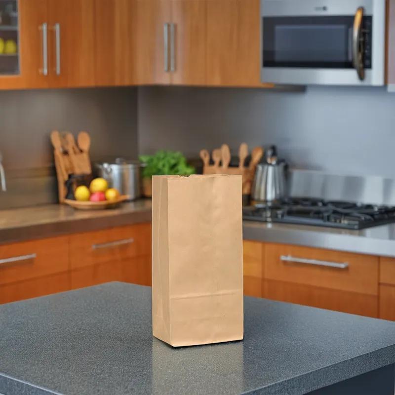 Grocery Bag 6.313X4.188X13.375 IN Paper 10# Brown 500/Pack