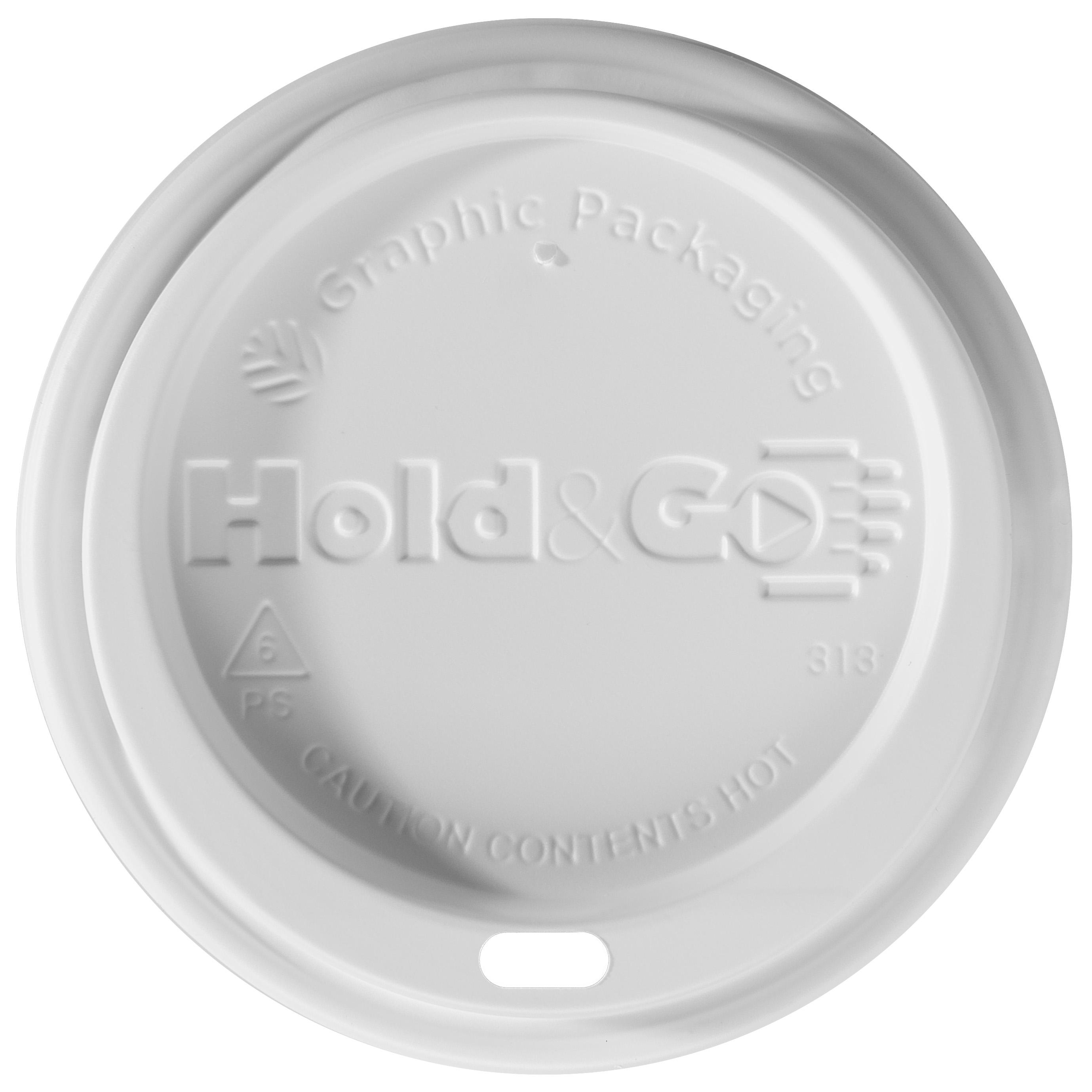 Lid Dome PS White For 12-24 OZ Hot Cup With Hole 1200/Case