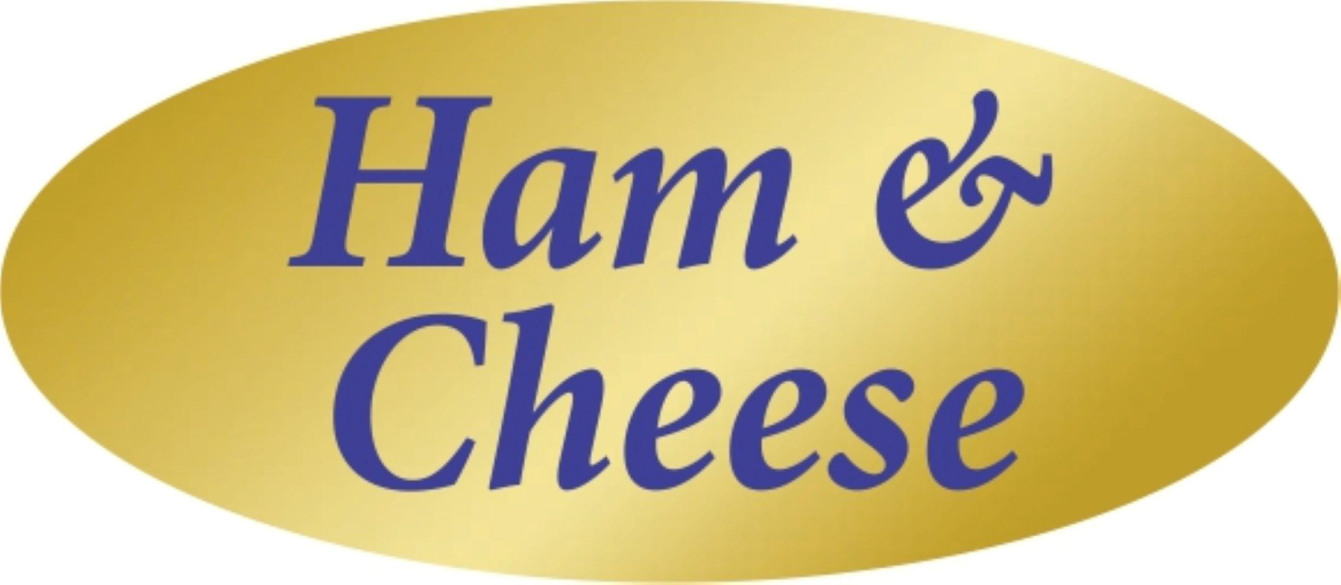 Ham & Cheese Deli Label 0.875X1.9 IN Blue Gold Oval 500 Count/Roll 10 Rolls/Case 5000 Count/Case