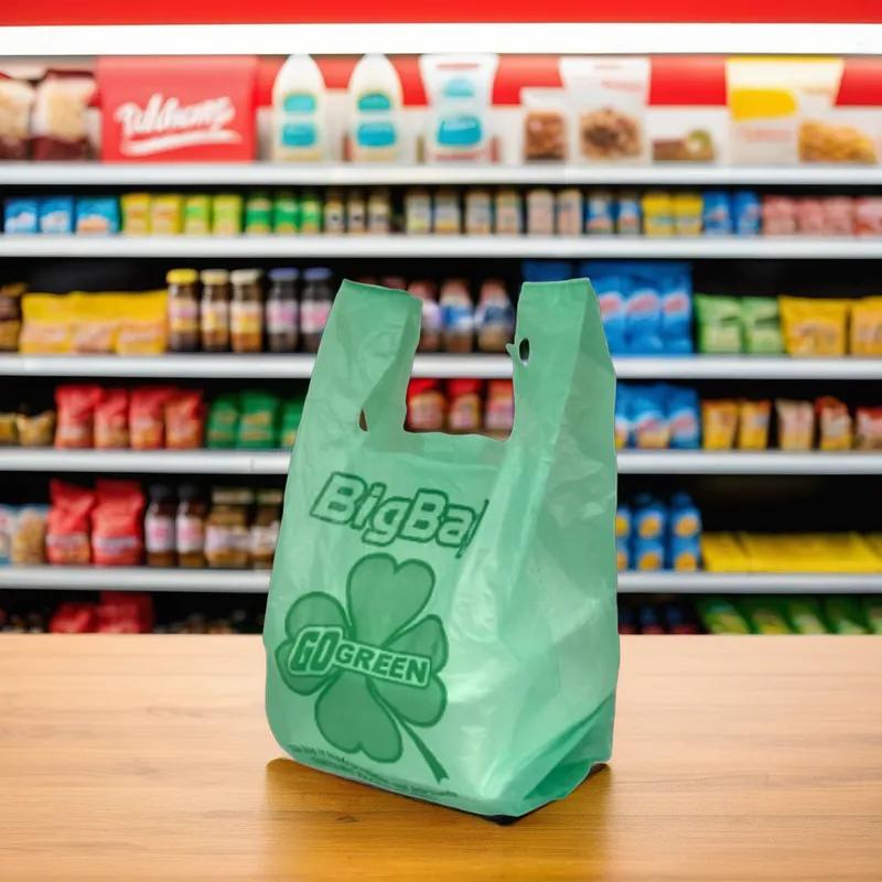 Bag 11.5X6.5X21 IN HDPE 13MIC Go Green Leaf 700/Case