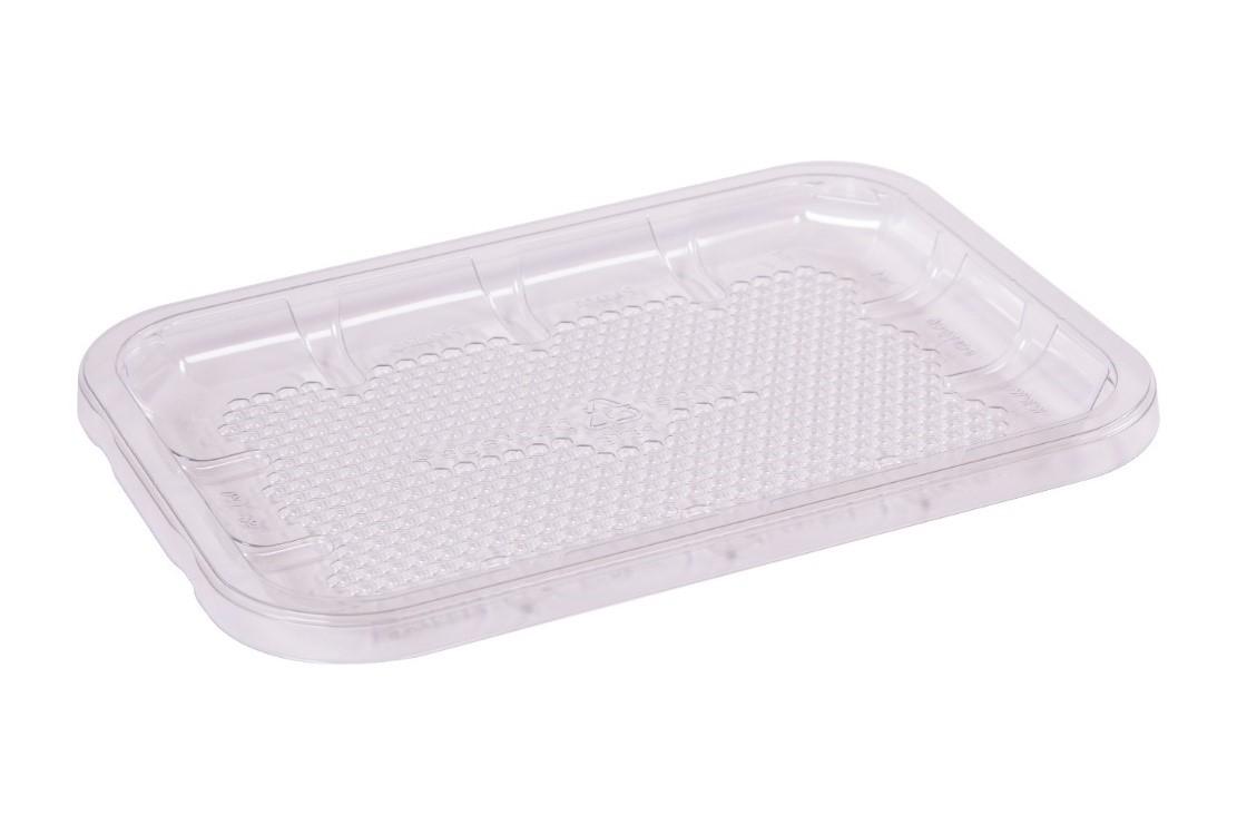 EZ-Tray 17S Meat Tray 8.25X4.75X0.52 IN APET Shallow Clear Rectangle Honeycomb 300/Case