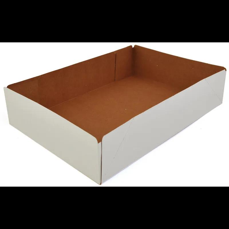 Donut Box 13.5X9.5X3 IN Clay-Coated Kraft Board White Kraft Rectangle Automatic 250/Case